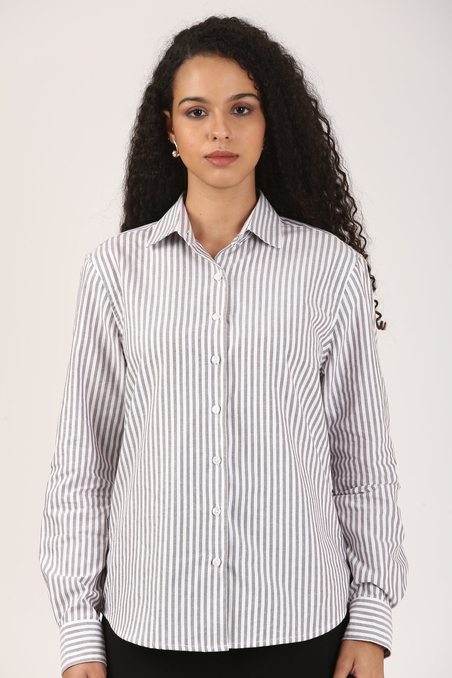 Stone Brown Oxford Boyfriend Shirt