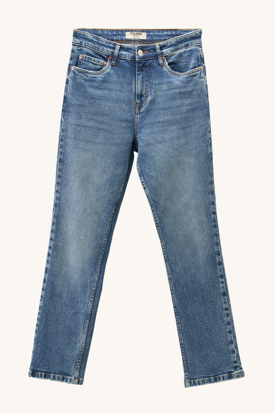 Mid Blue Straight Denim