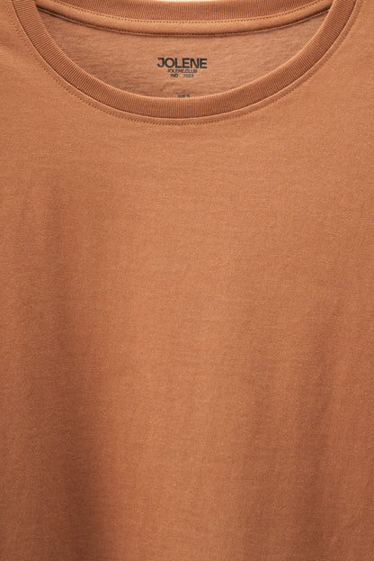 Oversized Basic Brown Tee