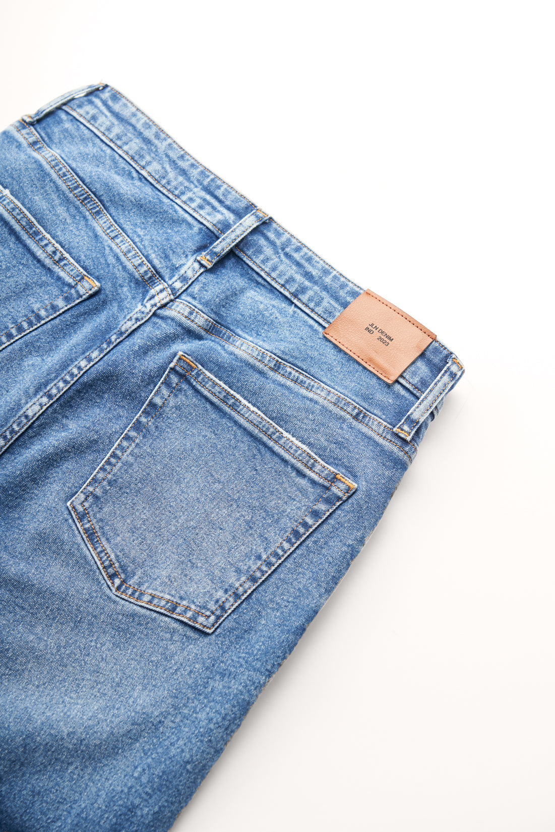 Mid Blue Straight Denim