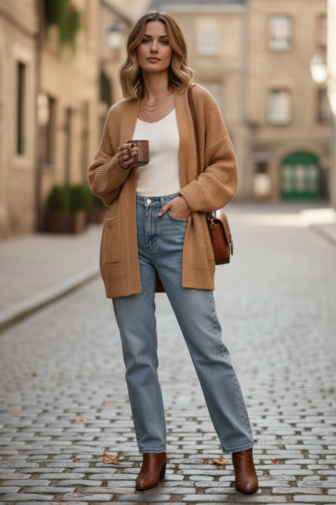 Soft Cotton Rib Sweetheart Neck Cream Top