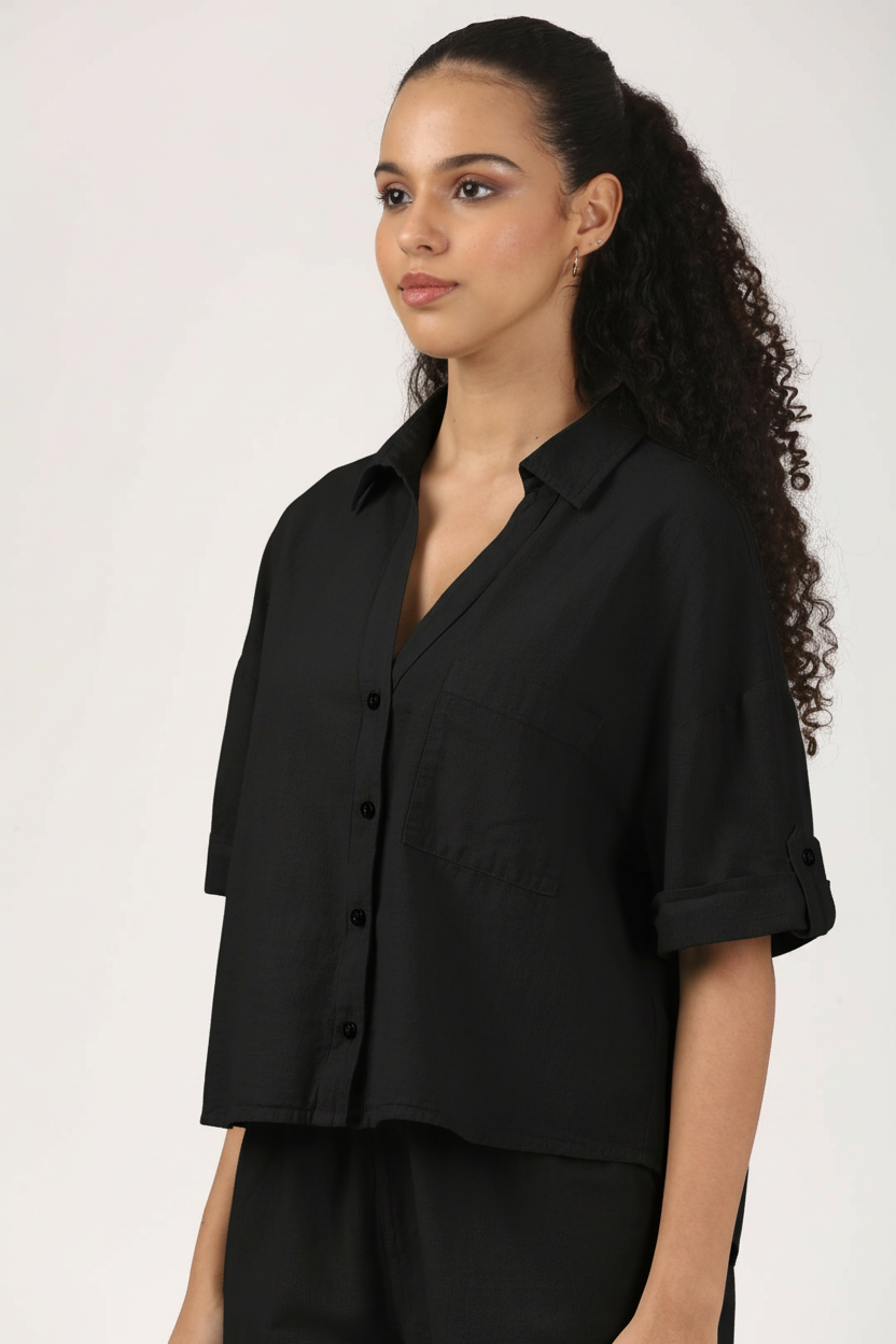 Black Linen Shirt