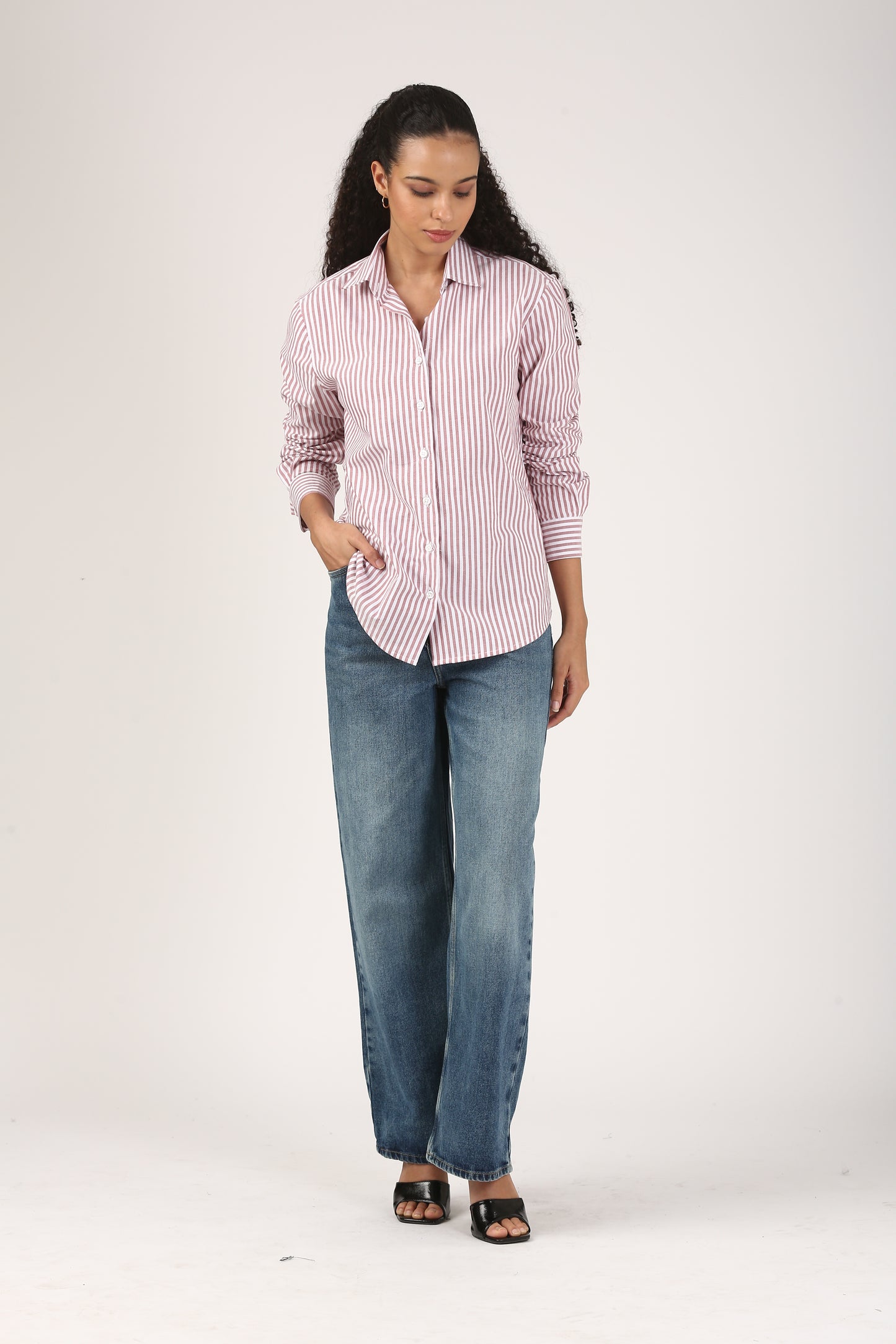 Crimson Oxford Boyfriend Shirt