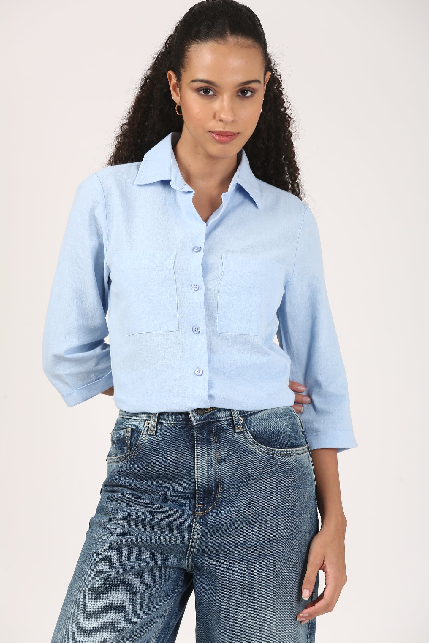 Cloud Blue Soft Linen shirt